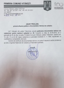 Anunt primaria Vitanesti